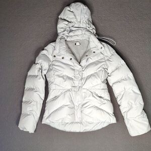 J. Crew Women's Chateau Puffer Quilted Full Zip  Hooded Jacket Size XS Outdoor
